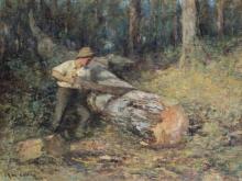 Frederick McCubbin Sawing Timber 1907